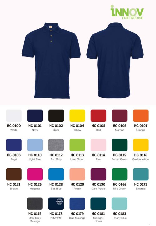 Honeycomb Polo T Shirt 60% Cotton 40% Polyeser Singapore