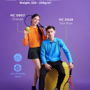 HC09 Unisex CVC Honeycomb Long Sleeve Polo Shirt
