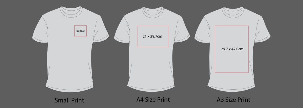 t-shirt print size singapore