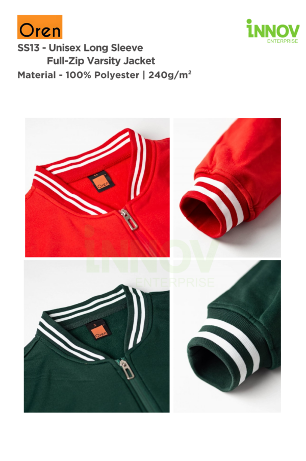 SS13 UNISEX FULL-ZIP Varsity Jacket - Innov Enterprise