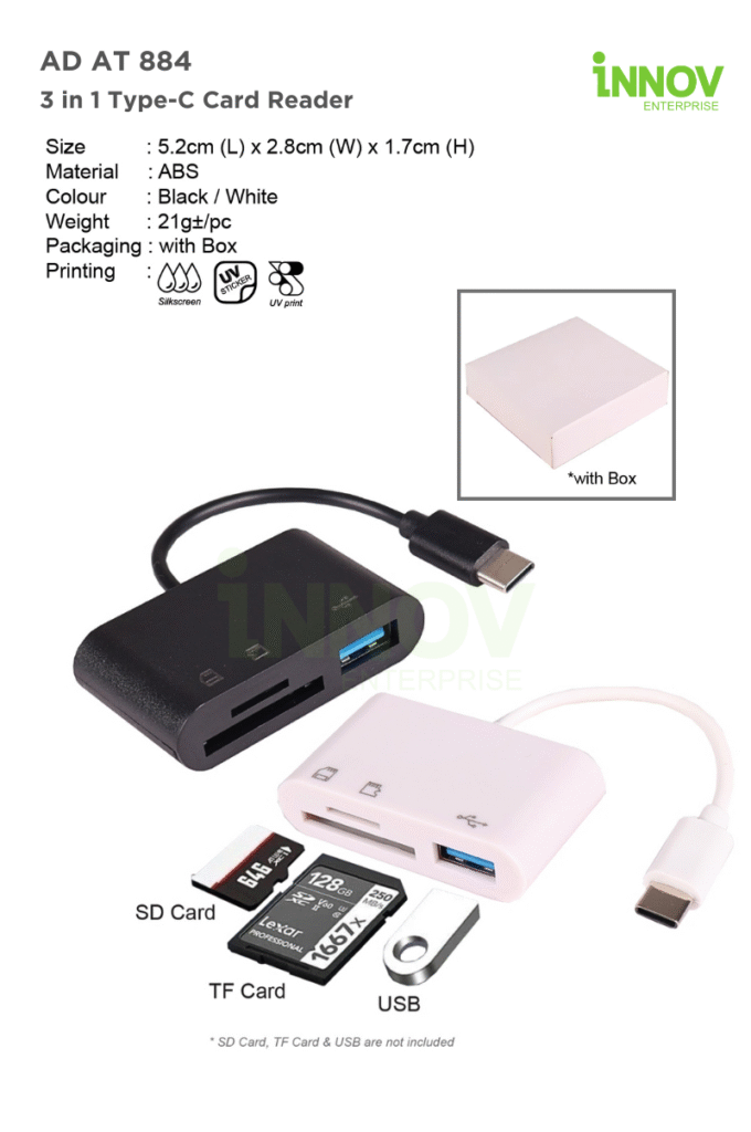 Type:reader USB C SD Card Reader Singapore | Custom Multi-Function USB Reader