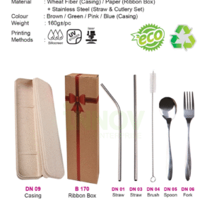 AD CS 203 Straw & Cutlery Set (5-in-1)