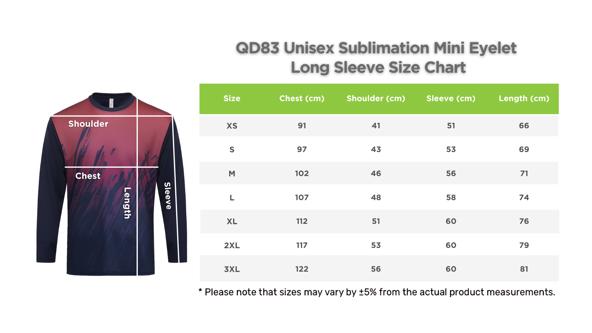 Sublimation Long Sleeve Singapore | Eco Unisex Performance Shirt