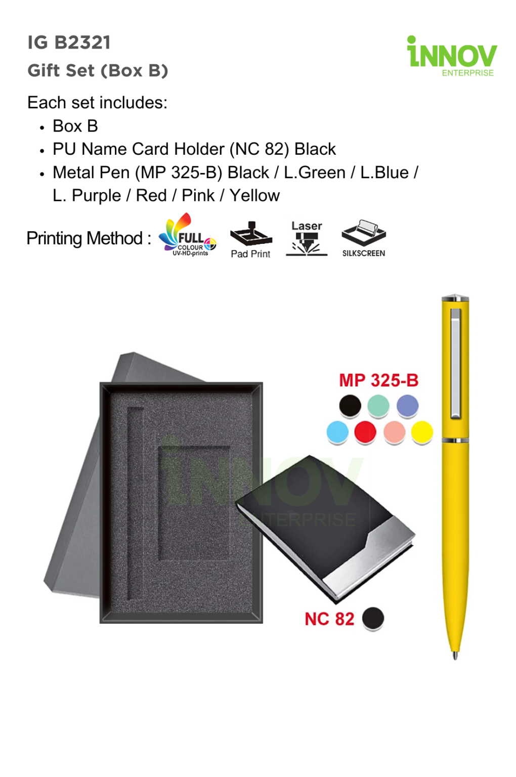 Custom Souvenir Gift Set Singapore | Box B Metal Pen & PU Name Card ...