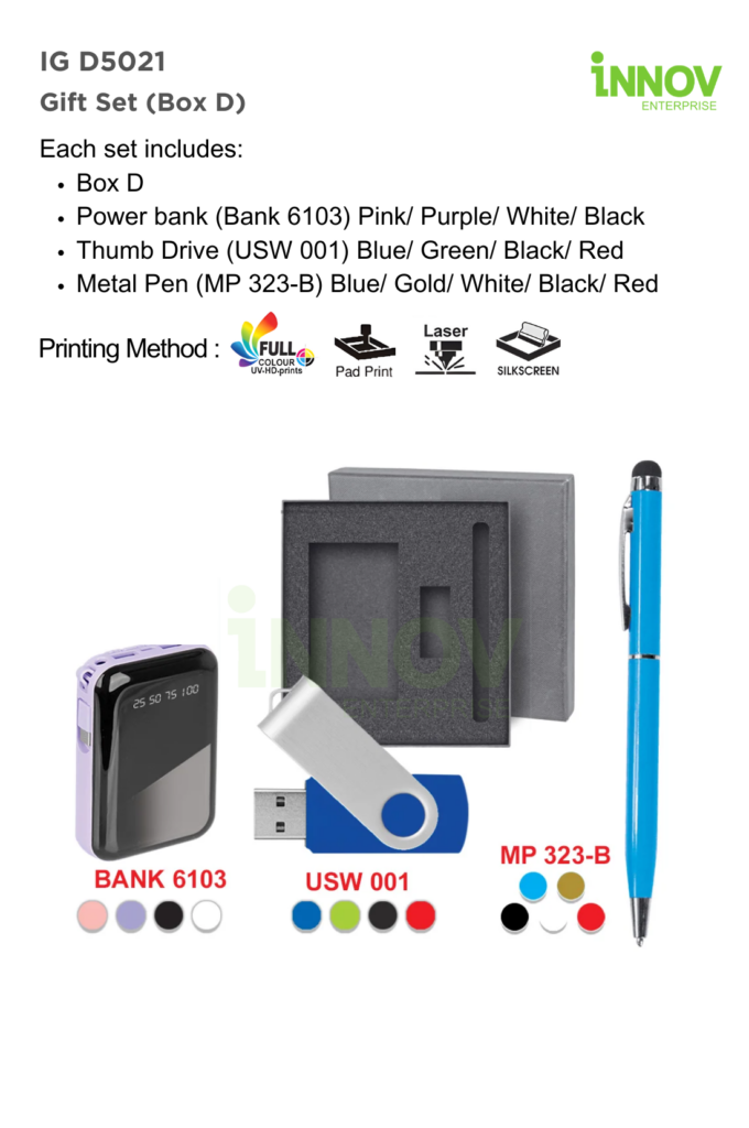 Mix Match Custom Box Gift Set Singapore | Power Bank, USB Drive & Metal ...