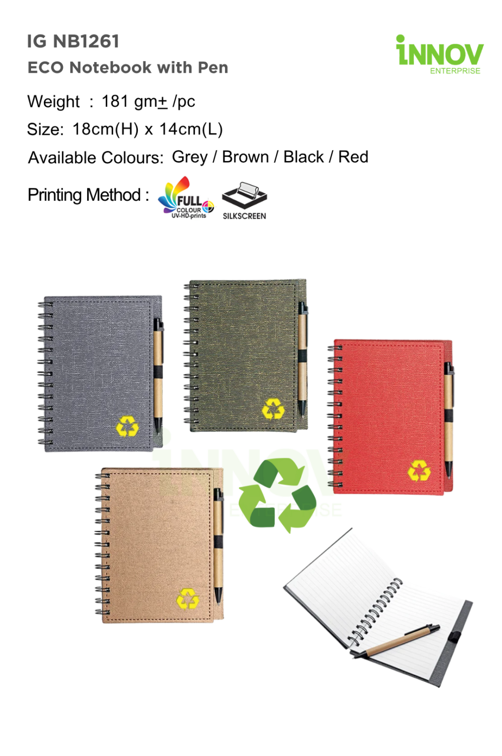 Custom ECO Notebook with Pen Singapore | Sustainable Notebook for ...